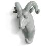 HERNGEE Sheep Head Single Wall Hook/Hanger Animal Shaped Coat Hat Hook Heavy Duty, Rustic, Decorative Gift, Grey