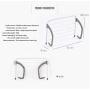 2pcs Portable Foldable Drying Rack Clothes Punch Free Hanger Winter Heating Radiator Balcony Clothes Hanger