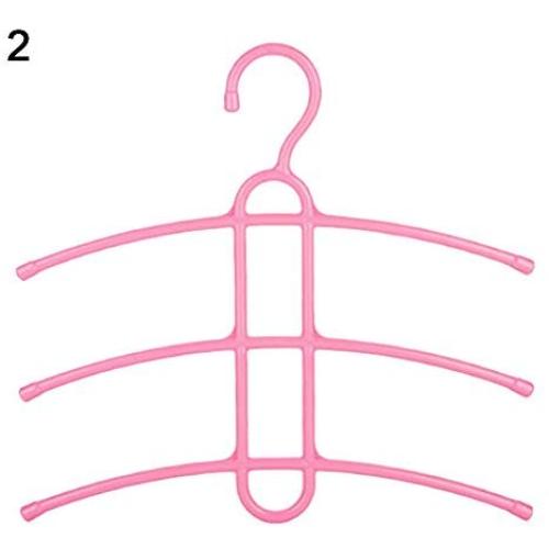 buyanputra 5Pcs Nonslip Clothes Hangers,Three Layer Ultra Thin Wardrobe Hook Racks for Space Saving