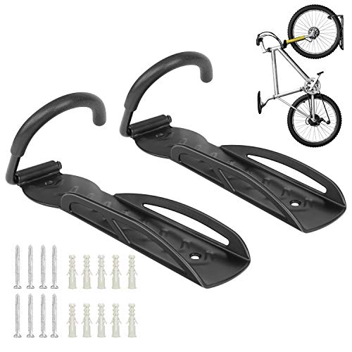 GOFORWILD Bike Rack Garage Wall Mount, Bicycle Depot Wall Hanger, Vertical Bike Hook for Indoor Bike Storage,Heavy Duty Holds Up to 60 lb,2 Packs with Screws Black GOFORWILD Bike Rack Garage Wall Mount, Bicycle Depot Wall Hanger, Vertical Bike Hook for Indoor Bike Storage,Heavy Duty Holds Up to 60 lb,2 Packs with Screws Black