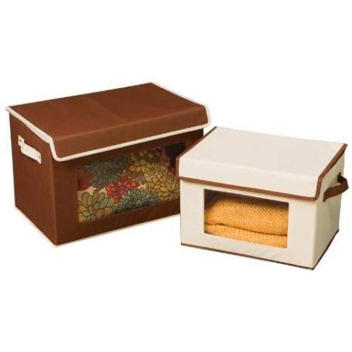 Seville Classics Fabric Storage Boxes Set, 2-Pack