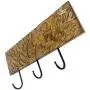Purpledip Wooden Wall Hanger for Coat, Clothes or Keys Glimpse of The Garden (11879)