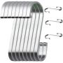 18 Pack S Hooks Aluminum S Shaped Hooks (Silver) Matte S Hooks Heavy Duty for Hanging Pots and Pans, Plants, Coffee Cups, Clothes,Coats, Bags, Towels in Kitchen,Bedroom, Bathroom