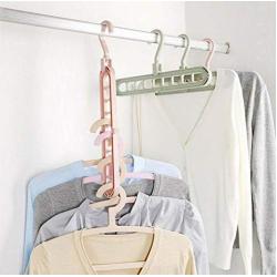 Multi-Port Space Saver Saving Wonder Metal Magic Coat Support Circle Hanger Trousers Clothes Closet Organize Drying Rack Hook 10pcs Random Color