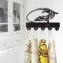 XIAMUXI Lizard Unique Design Wooden Hanger Creative Gift Clothes Hat Key Hook/Coat Rack/Wall Hook Home Decoration Wall Stickers Kitchen Bathroom Towel Hook,Black