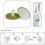 HOOKS Adhesive Hooks Wall Hooks 6 Pcs Hoks Heavy Duty Bamboo hook (Color DIY) Decorative 3M Stick Wall Hooks Clothes Hangers for Office Home Kitchen Coats Hats Keys Bags hooks