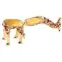 Shop LC Delivering Joy White and Black Crystal Enameled Goldtone Giraffe Trinket Jewelry Organizer Boxes Storage with Magnetic Lock