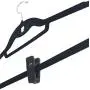Fushing Plastic Hanger Clips, 50 Pack Black Finger Clips for AmazonBasics Velvet Standard/Shirt/Dress/Suit/Pants Hangers