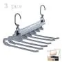 HJYPYJ Magic Hanger,Household 6 in 1 PP Folding Hanger,Multi-Layer Storage Trouser Hangers,Space-Saving Organizer Hangers, Sturdy/Gray / 3 pcs HJYPYJ Magic Hanger,Household 6 in 1 PP Folding Hanger,Multi-Layer Storage Trouser Hangers,Space-Saving Organizer Hangers, Sturdy/Gray / 3 pcs