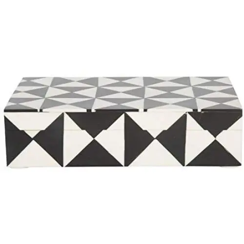 8x5 Black & White Triangle Keepsake Decorative Jewelry Storage Organizer Boxes Handmade 8x5 Black & White Triangle Keepsake Decorative Jewelry Storage Organizer Boxes Handmade