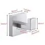 YGIVO Towel Hooks, Brushed Nickel SUS304 Stainless Steel Bath Coat Robe Clothes Square Hook Hanger Wall Hook Holder for Bathroom Kitchen Garage Hotel Wall Mounted