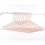 Cocomaya 17 Inch Heavy Duty Rose Gold Metal Clothes Hanger, Coat Hanger, Suit Hanger, Dress Hanger with Big Notches Pack of 10