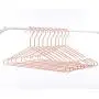 Cocomaya 17 Inch Heavy Duty Rose Gold Metal Clothes Hanger, Coat Hanger, Suit Hanger, Dress Hanger with Big Notches Pack of 10 Cocomaya 17 Inch Heavy Duty Rose Gold Metal Clothes Hanger, Coat Hanger, Suit Hanger, Dress Hanger with Big Notches Pack of 10