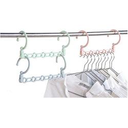 10PC Random Color Porous Windproof Hanger Multi-Function Rotating Hanger Travel Portable Non-Slip Clothes Hook Pink Hanger for Clothes Decoration