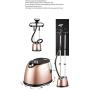 HWZXBCC 2000w 2.5L，Double-bar Steam Ironing Clothes Hanging Machine， Vertical Clothes Steamer Professional Hanging Ironing Machine for Home，Champagne Gold