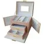 DOURR Jewelry Organizer, Travel Portable Jewelry Boxes Display Case Jewelries Holder Lockable Mirrored Storage Boxes for Rings Necklace Earrings, Gifts for Girls and Women (Beige) DOURR Jewelry Organizer, Travel Portable Jewelry Boxes Display Case Jewelries Holder Lockable Mirrored Storage Boxes for Rings Necklace Earrings, Gifts for Girls and Women (Beige)