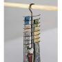 mDesign Vertical Steel Metal Wire Closet Rod Hanging Accessory Organizer for Ties, Belts, Scarves, and Accessories with 17 Storage Hooks - 2 Pack - Bronze