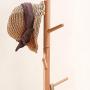 TLTLYMJ Coat Rack, Solid Wood Bedroom Hangers, Home Floor, Simple Office Clothes Rack (Color : Wood Color)
