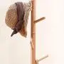 TLTLYMJ Coat Rack, Solid Wood Bedroom Hangers, Home Floor, Simple Office Clothes Rack (Color : Wood Color)