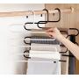 Visionhome 10 Pack, S Type 5 Layer Metal Hanger with Multi-Purpose for Pants Cloths Tie Scarf (White)