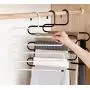 Visionhome 10 Pack, S Type 5 Layer Metal Hanger with Multi-Purpose for Pants Cloths Tie Scarf (White)