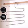 Hanger Towel Towel Rack Pants Hangers, Multilayer S-shaped Clothes Pants Hangers S-type Stainless Steel Trousers Towel Rack Bathroom Kitchen Organizer Pants Organizer For Clothes Towel Scarf Trousers