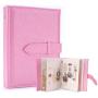 Heroine & you Creative Stud Earrings Storage Jewelry Storage Boxes Portable Leather Earrings (Pink)