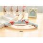 10 Pcs Pink Blue Fabric Padded Clothes Hanger with Rustic Flower Printed, Idyllic Style Dress Shirts Hanger for Closet Bedroom Random Color