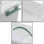 Jekiyo Clear Latching Box, Plastic Storage Bin, 2 Packs(6 Quart&14 Quart)
