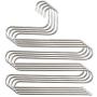 4 Pack Multi Pants Hangers Rack for Closet Organization,Stainless Steel S-Shape 5 Layer Clothes Hangers Decoration for Space Saving Stora