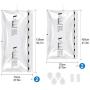 TAILI Hanging Vacuum Space Saver Bags for Clothes, Set of 4 (2 Long 53&quotx27.6", 2 Short 41.3&quotx27.6"),Vacuum Seal Storage Bag Clear Bags for Suits, Dress or Jackets, Closet Organizer