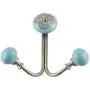 Indianshelf Handmade 1 Artistic Vintage Turquoise Iron Strewn Flat Rail Hooks Holders/Clothes Hooks Over Door Indianshelf Handmade 1 Artistic Vintage Turquoise Iron Strewn Flat Rail Hooks Holders/Clothes Hooks Over Door
