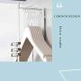 Clothes Hanger Stacker, Sturdy Metal Coat Hanger Stacker Wall Mount Strong Adhesive Hanger Organizer Stacker for Closet & Room Tidier Laundry Rooms Drying Rack