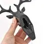 1PCS Creative Deer Head Traceless Wall Hook Decorative Animal Head Wall Mount Hanger Resin Crafts for Key Bag Hat Black Practical and Useful 1PCS Creative Deer Head Traceless Wall Hook Decorative Animal Head Wall Mount Hanger Resin Crafts for Key Bag Hat Black Practical and Useful