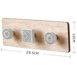 Wood Hangers - Nordic Wood Coat Hanger Wall Hook Home Decorative Clothes Hangers Key Holder Wall Mounted Coat Rack Key Hanger Wall Shelf