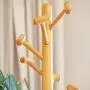 Barture Solid Wood Coat Rack Bedroom Single-Rod Hanger Simple Living Room Clothes Hanger Creative Hangers (Color : E)