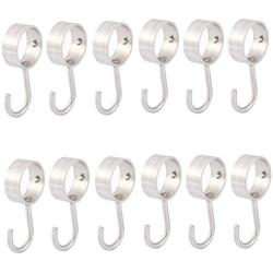 uxcell Wardrobe Clothes Coat Kitchenware Hook Hanger 12pcs for 32mm Dia Rod