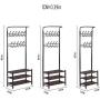 QPSGB Multi-Functional Floor Coat Rack, Simple Clothes Rack Combination Hanger, Household Rack Bedroom Hanging Clothes Rack (Color : Black Walnut, Size : Medium)