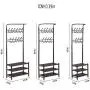 QPSGB Multi-Functional Floor Coat Rack, Simple Clothes Rack Combination Hanger, Household Rack Bedroom Hanging Clothes Rack (Color : Black Walnut, Size : Medium)