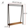 Retro Metal Garment Rack Clothes Display Rack With Board Customized Heavy Duty Clothing Garment Rack Floor-Standing Hangers Clothes Shelves Perfect for Clothing Store Display