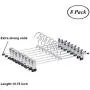 Amber Home Extra Large 15.75 (40cm) Length Metal Pants Hanger Slack Hanger for Men with Non-Slip Adjustable Clips Pack of 8 Amber Home Extra Large 15.75 (40cm) Length Metal Pants Hanger Slack Hanger for Men with Non-Slip Adjustable Clips Pack of 8