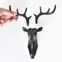 1PCS Creative Deer Head Traceless Wall Hook Decorative Animal Head Wall Mount Hanger Resin Crafts for Key Bag Hat Black Practical and Useful 1PCS Creative Deer Head Traceless Wall Hook Decorative Animal Head Wall Mount Hanger Resin Crafts for Key Bag Hat Black Practical and Useful