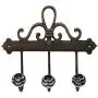 Indianshelf Handmade 1 Artistic Vintage Black Ceramic Floral Rail Hooks Hangers/Wall Hooks for Keys Indianshelf Handmade 1 Artistic Vintage Black Ceramic Floral Rail Hooks Hangers/Wall Hooks for Keys