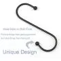 S Hooks Heavy Duty, 20-Pack Black S Shaped Hooks for Hanging Plants, Pan, Pots, Cloths, Premium S Hanger Hooks with Metal Balls S Hooks Heavy Duty, 20-Pack Black S Shaped Hooks for Hanging Plants, Pan, Pots, Cloths, Premium S Hanger Hooks with Metal Balls