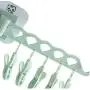 5pcs Random Color 12 Clips Foldable Clothes Hanger Laundry Wall Mounted Drying Rack Holder for Bra Socks Underware Clothes Storage Hook
