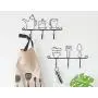 KITTENSXC 3 Hooks Iron Decorative Wall Hook Home Organized Hanging Keys Clothes Cups Craft Rack Holder (Fork Spoon)