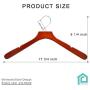 Perfecasa Svelte Series Wooden Hangers 10 Pack, Suit Hangers, Coat Hangers (Cherry)