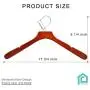 Perfecasa Svelte Series Wooden Hangers 10 Pack, Suit Hangers, Coat Hangers (Cherry) Perfecasa Svelte Series Wooden Hangers 10 Pack, Suit Hangers, Coat Hangers (Cherry)