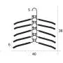 2pcs 5 in 1 Multi-Layer Clothes Hangers Space-Saving Multiple Non-Slip Hanger for Wardrobe