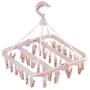 3PC Random Color 32 Clips Drying Rack Sock Holder Portable Windproof Towel Folding Cloth Hanger Rack Clothespin Wardrobe Hangers Decoration